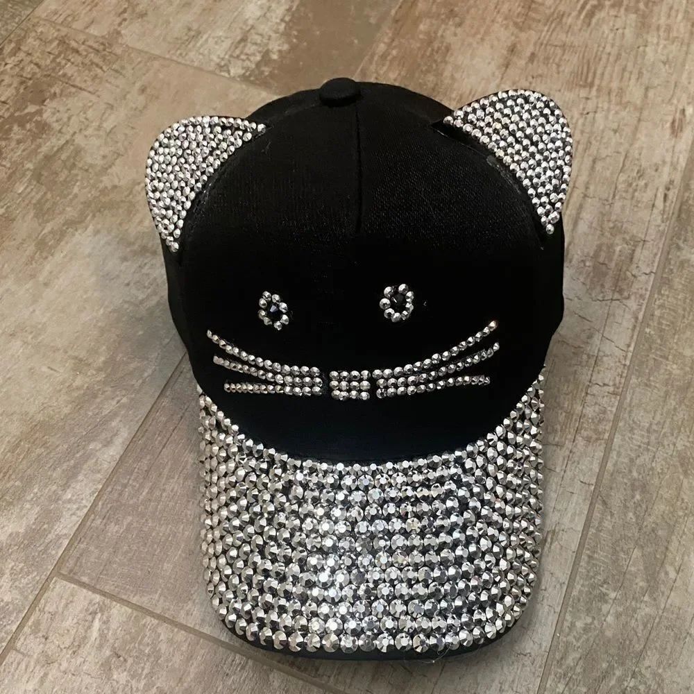 Rhinestone Cat Cap    - Picture 4 of 8